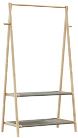 vidaXL Κρεμάστρα Ρούχων με Ράφια 96x45,5x150,5 εκ. Μπαμπού