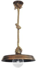 Κρεμαστό Φωτιστικό Οροφής US-GAS ROPE 1L σχοινί Heronia-31-0101-Μπρονζέ 31-0101