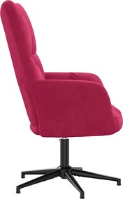 vidaXL Πολυθρόνα Relax Μπορντό Βελούδινη