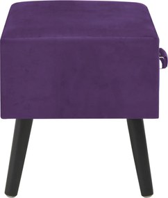 vidaXL Κομοδίνα 2 τεμ. Σκούρο Μοβ 40 x 35 x 40 εκ. Βελούδινα