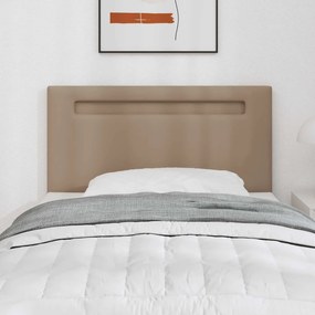 vidaXL LED κεφαλάρι Καπουτσίνο 100 cm Τεχνητό Δέρμα