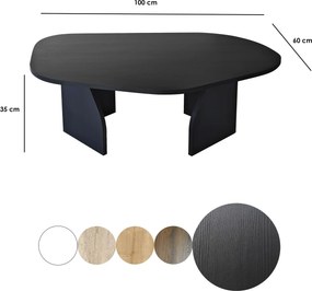 Τραπεζάκι Σαλονιού Μαύρο IFRAPRA 100x60x35