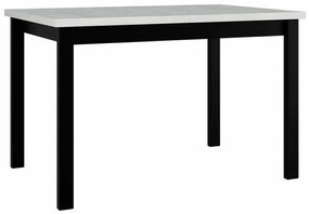 Τραπέζι Victorville 125, Μαύρο, Άσπρο, 76x80x120cm, 30 kg, Επιμήκυνση, Πλαστικοποιημένη μοριοσανίδα, Ξύλο, Μερικώς συναρμολογημένο, Ξύλο: Οξιά
