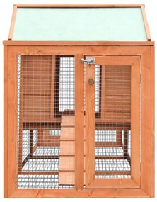 vidaXL Κλουβί Κουνελιών 310x70x87 εκ. από Μασίφ Ξύλο Πεύκου/Ελάτης