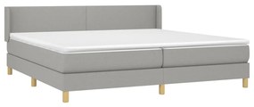 ΚΡΕΒΑΤΙ BOXSPRING ΜΕ ΣΤΡΩΜΑ ΑΝΟΙΧΤΟ ΓΚΡΙ 200X200 ΕΚ. ΥΦΑΣΜΑΤΙΝΟ 3130137