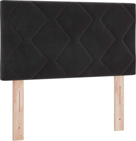 vidaXL Κρεβάτι box spring με στρώμα Μαύρο 80 x 200 cm Βελούδο