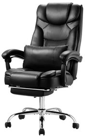 VEVOR Executive Chair High Back Office Chair with Footrest Lumbar Pillow Black