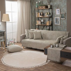Ριχτάρι Utah 07 Beige Teoran Three-Seater 180x300cm Ακρυλικό,Βαμβάκι, Polyester