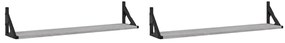 vidaXL Ραφιέρες Τοίχου 2 τεμ. Γκρι Sonoma 80x15x15,5 εκ. Επεξ. Ξύλο