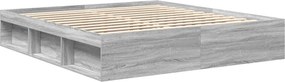 vidaXL Πλαίσιο Κρεβατιού Γκρι Sonoma 200x200 εκ.