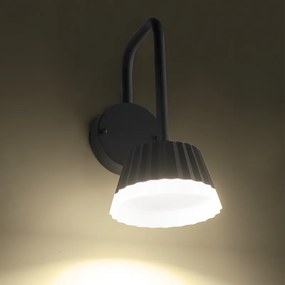 LED SMD WALL LUMINAIRE 10W 400LM 85° 230V AC 3.000K DARK GREY CRI80 IP54 30.000HRS