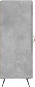 vidaXL Ντουλάπι Γκρι Σκυροδέματος 34,5x34x90 εκ. Επεξεργασμένο Ξύλο