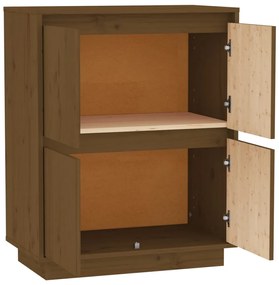 vidaXL Ντουλάπι Καφέ Μελί 60 x 34 x 75 εκ. από Μασίφ Ξύλο Πεύκου