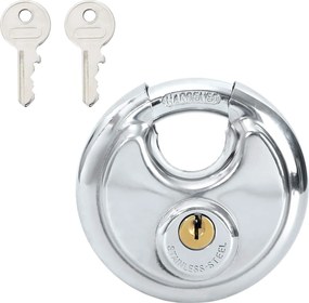 vidaXL Κλειδώματα Discus με Κλειδιά 6 pcs Ασημί 9 x 2.8 x 9 εκ