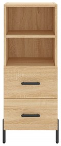 vidaXL Μπουφές Sonoma δρυς 34,5 x 34 x 180 εκ. από Επεξεργασμένο Ξύλο
