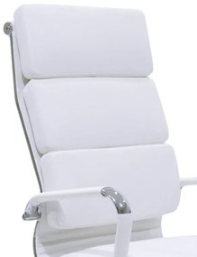 Καρέκλα γραφείου διευθυντή Tokyo pakoworld λευκό pu 55.5x52x108εκ