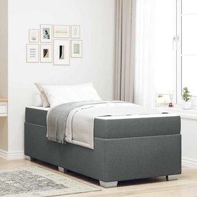 vidaXL Σκελετός Κρεβατιού Άλλο Σκούρο γκρι 90 x 190 cm ύφασμα