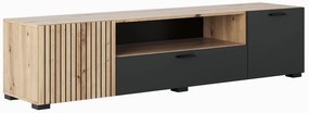 Ξύλινο Έπιπλο Τηλεόρασης DENVER Artizan Oak/Ανθρακί Μ180xΠ42.5xΥ42cm