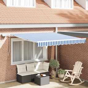 vidaXL Σκηνίτσα Αναδιπλούμενη with Μπλε και λευκό 3.5 x 2.5 m