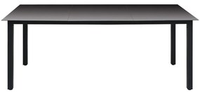 vidaXL Σετ Τραπεζαρίας Κήπου 7 Τεμαχίων Μαύρο