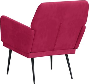 vidaXL Πολυθρόνα Μπορντό 62 x 79x 79 εκ. Βελούδινη