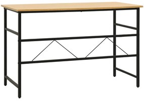 vidaXL Γραφείο Υπολογιστή Μαύρο/Ανοιχτ. Δρυς 105x55x72εκ MDF & Μέταλλο