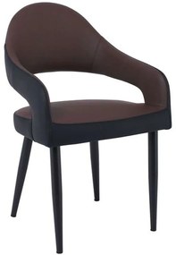 Πολυθρόνα Modus ΕΜ176,1 55x58x88cm Brown-Black Μέταλλο,Τεχνόδερμα