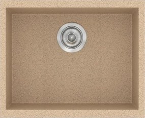 Νεροχύτης Κουζίνας Sanitec Classic 341 Ένθετος 50x40 εκ. Granite Beige