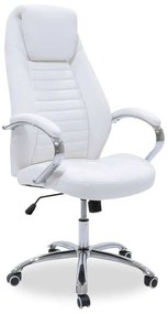 Καρέκλα Γραφείου Διευθυντή Sonar Με Pu Λευκή 61X57X120-128Cm 033-000008