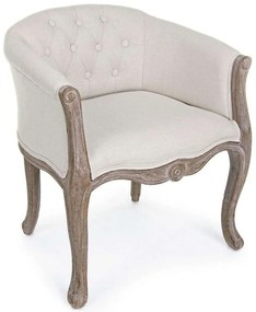 Πολυθρόνα Diva 0743254 60x60x70 Natural Wood, Fabric