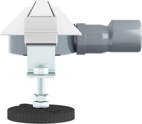 vidaXL 360° Νεροχύτης ντους με λεπτό μοντέλο Ασημί 100 cm