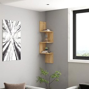 Ραφιέρα γωνιακή τοίχου Insta σε oak απόχρωση 25x25x105,5 εκ. 25x25x105.4 εκ.