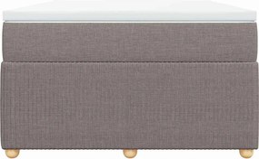 vidaXL Κρεβάτι Boxspring με Στρώμα Taupe 120x200 εκ. Υφασμάτινο
