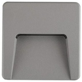 Απλίκα Φωτιστικό Τοίχου LED 3W 3CCT IP65 12x12cm Slim Pro Eurolamp-145-52097-Γκρι 145-52097