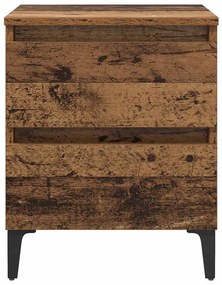 vidaXL Κομοδίνο 2 pcs Παλαιό ξύλο 40 x 35 x 50 εκ. Επεξεργασμένο ξύλο