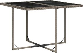 vidaXL Σετ Τραπεζαρίας Κήπου 9 τεμ. Γκρι Συνθ. Ρατάν με Μαξιλάρια