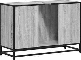 vidaXL Ντουλάπι νιπτήρα μπάνιου γκρι Sonoma 90x33x60 cm