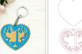 Intra απο ξύλο plywood 3mm-4mm πάχος Alphabet Keychain  Letter J Δίασταση 6x6 cm INTRAFABR-99755299