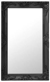 Καθρέφτης Τοίχου με Μπαρόκ Στιλ Μαύρος 50 x 80 εκ.