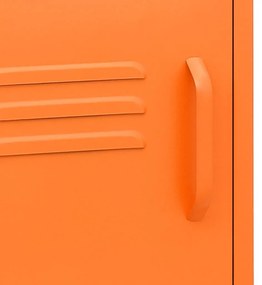 Κομοδίνα 2 τεμ. Πορτοκαλί 35 x 35 x 51 εκ. Ατσάλινα - Πορτοκαλί