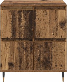 vidaXL Πλαϊνό γραφείο Παλιό ξύλο 60 x 35 x 70 cm