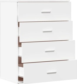 vidaXL Βοηθητικό Ντουλάπι Λευκή 60 x 39 x 80 εκ. Επεξεργασμένο Ξύλο