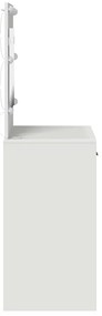 vidaXL Κομοδίνο με συρτάρι Λευκό 78.5 x 41 x 135 εκ Επεξεργασμένο ξύλο