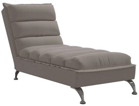 vidaXL Ανάκλιντρο Taupe Υφασμάτινο με Μαξιλάρια