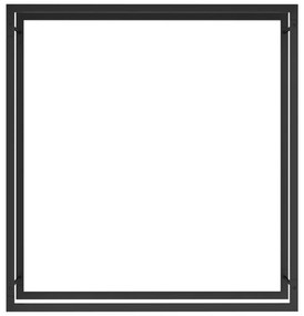vidaXL Ραφιέρα Καυσόξυλων Ματ Μαύρο 110x28x116 εκ. Ατσάλι