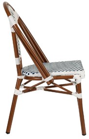 ΚΑΡΕΚΛΑ ΚΗΠΟΥ ARTELIBRE MUTARAZI ΛΕΥΚΟ/ΜΠΛΕ ΑΛΟΥΜΙΝΙΟ/RATTAN 50X57X85CM