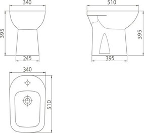 Cerastyle Duru 015300 - Μπιντέ δαπέδου