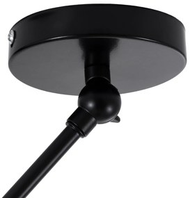 GloboStar® LOTUS 00939 Μοντέρνο Φωτιστικό Οροφής Μονόφωτο Μαύρο Ματ Μεταλλικό Καμπάνα Φ30 x Y21cm