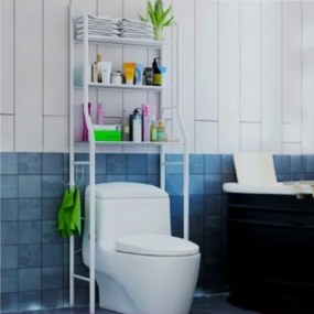 Ραφιέρα τουαλέτας από ανοξείδωτο ατσάλι λευκό 8110 OEM