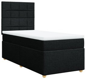 ΚΡΕΒΑΤΙ BOXSPRING ΜΕ ΣΤΡΩΜΑ ΜΑΥΡΟ 80 X 200 ΕΚ. ΥΦΑΣΜΑΤΙΝΟ 3291109